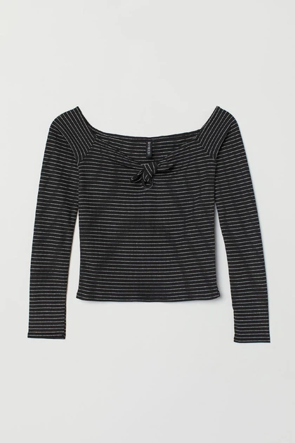 Топ жіночий Чорний H&M XXS (0681561) - Фото 1 Топ жіночий Чорний H&M XXS (0681561) - зображення 1