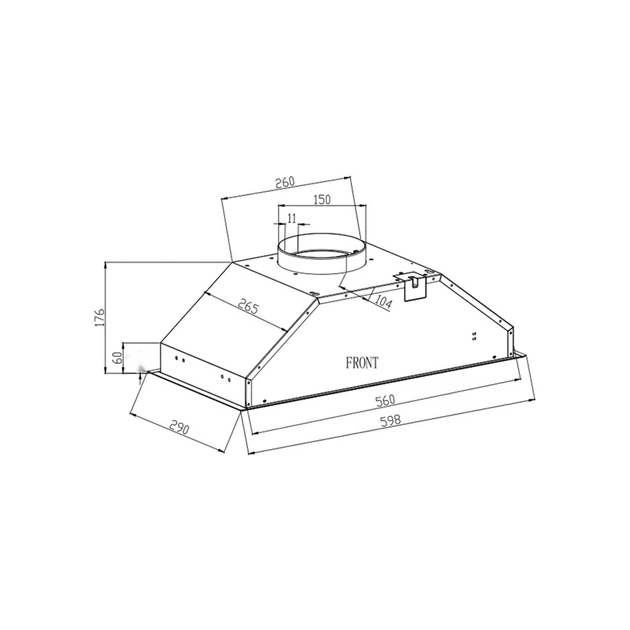 Вытяжка кухонная Interline SMART S BL A/60/T - Фото 2 Вытяжка кухонная Interline SMART S BL A/60/T - изображение 2