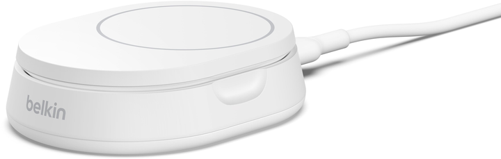 Зарядний пристрій бездротовий Belkin 15Вт Magnetic Stand Qi2, адаптер 20Вт USB-C, білий - изображение 3