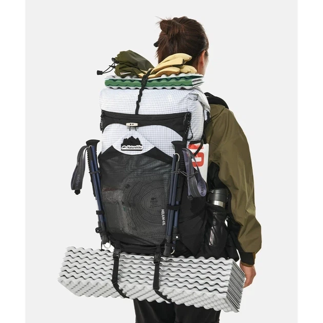 Рюкзак туристичний Naturehike Helium CNK2450XB016, 40 л, білий, L - зображення 5