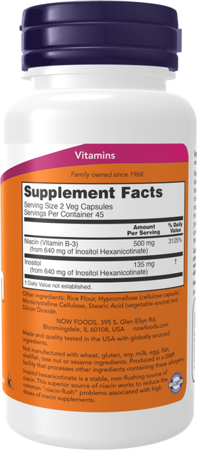 Дієтична добавка Now Foods Flush-Free Ніацин 250 мг 90 капсул (733739004833) - зображення 2