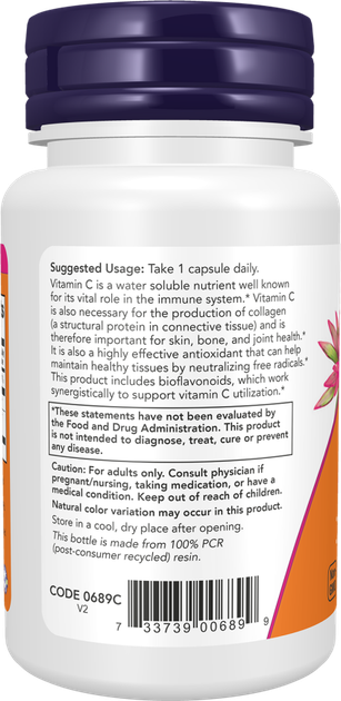 Дієтична добавка Now Foods Вітамін C-1000 100 капсул (733739006905) - зображення 3