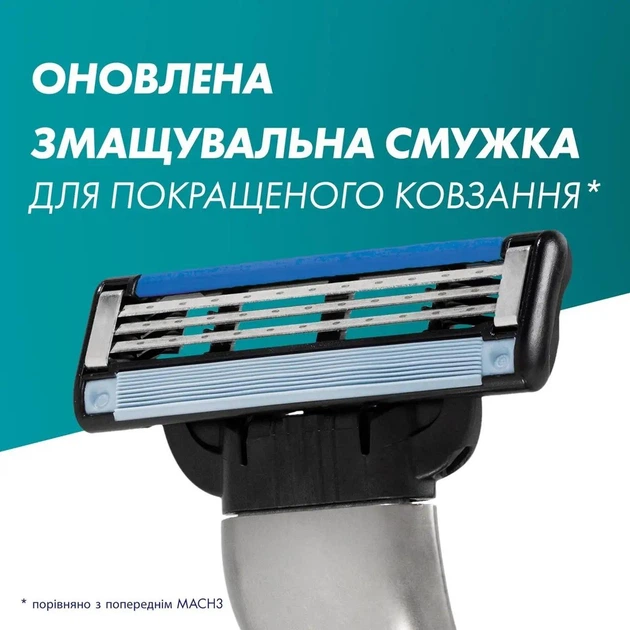 Сменные лезвия (картриджи) для бритья Gillette Mach3 12 шт. (62722389) - Фото 4 Сменные лезвия (картриджи) для бритья Gillette Mach3 12 шт. (62722389) - изображение 4