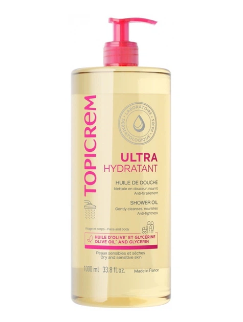 Ультразволожувальна олія для душу Топікрем Topicrem Ultra-Hydrating Shower Oil 1 Litre для сухої атопічної шкіри зволоження - Фото 2 Ультразволожувальна олія для душу Топікрем Topicrem Ultra-Hydrating Shower Oil 1 Litre для сухої атопічної шкіри зволоження - зображення 2