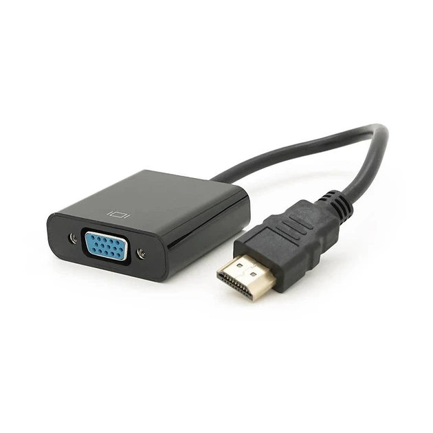 Конвертер HDMI (тато) на VGA (мама) 10cm, Black, 4K / 2K, Пакет Q250 (UG-2777) - Фото 1 Конвертер HDMI (тато) на VGA (мама) 10cm, Black, 4K / 2K, Пакет Q250 (UG-2777) - зображення 1