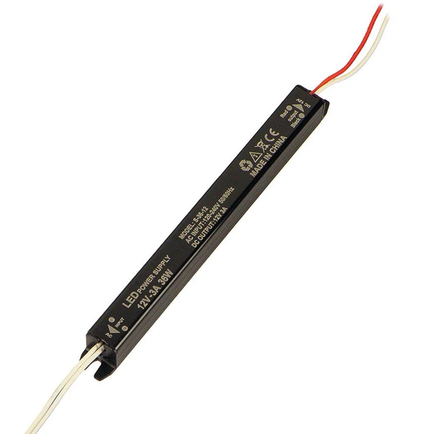 Імпульсний блок живлення герметичний PSW12-36 12В 3А (36Вт) IP20 (192*18*18) (UG-24394) - Фото 1 Імпульсний блок живлення герметичний PSW12-36 12В 3А (36Вт) IP20 (192*18*18) (UG-24394) - изображение 1