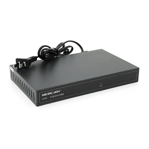 Комутатор POE 48V Mercury S109P 8 портів POE + 1 порт Ethernet (Uplink) 10/100 Мбіт/сек, БП в комплекті, BOX Q200 (285*223*68) 0,97 кг (216*131*30) (UG-9946) - Фото 1 Комутатор POE 48V Mercury S109P 8 портів POE + 1 порт Ethernet (Uplink) 10/100 Мбіт/сек, БП в комплекті, BOX Q200 (285*223*68) 0,97 кг (216*131*30) (UG-9946) - изображение 1