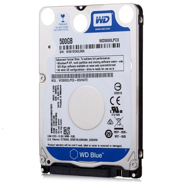 Жорсткий диск Western Digital Blue 500GB 5400rpm 16MB 2.5` SATAIII (WD5000LPCX-75VHAT0) - изображение 2
