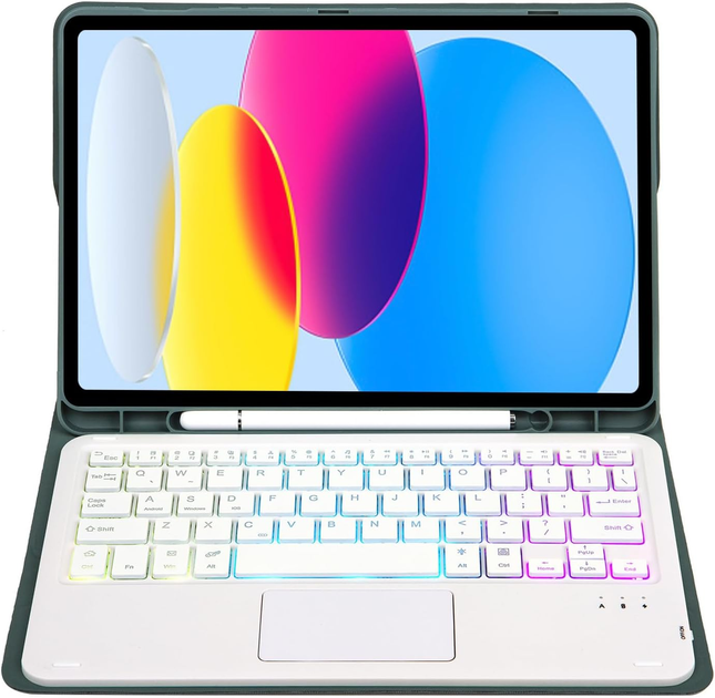 Чехол-клавиатура для ipad 11 поколения 10.9 дюймов Темно-зеленый - изображение 3
