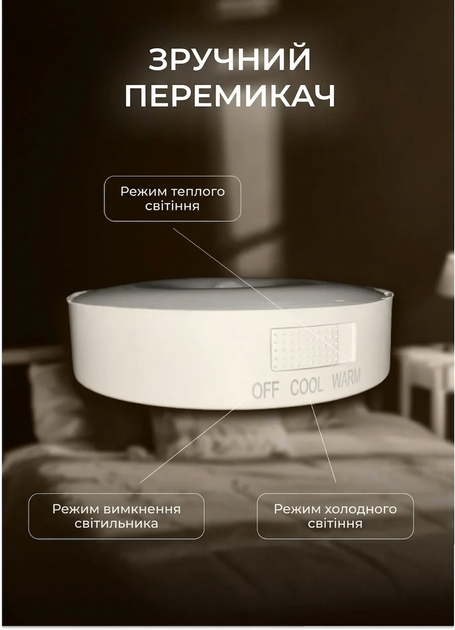 Бездротовий Led cвітильник нічник Body induction lamp на акумуляторі з датчиком руху - Фото 2 Бездротовий Led cвітильник нічник Body induction lamp на акумуляторі з датчиком руху - изображение 2