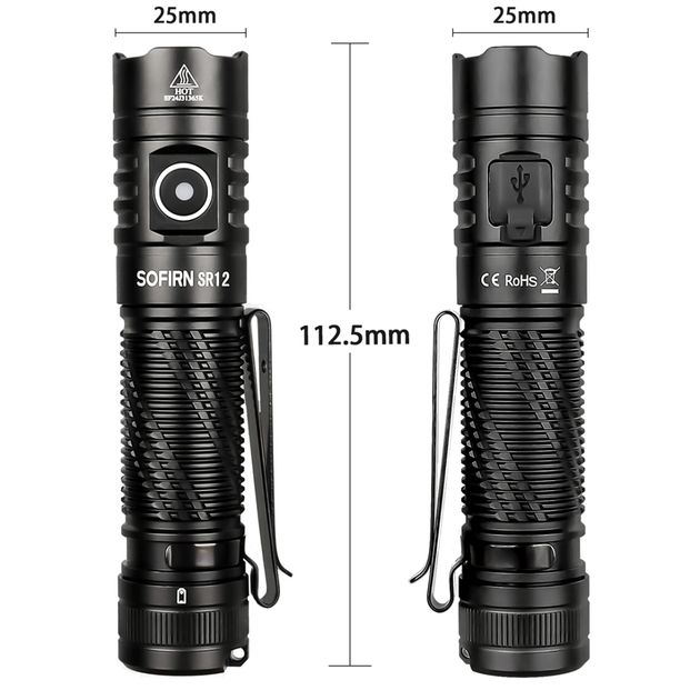 Портативний світлодіодний ліхтарик Sofirn SR12 1450Lm 6000K - зображення 3