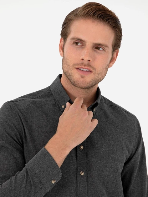Рубашка мужская Pierre Cardin G021GL004-000-2093579(Antrasit) M Антрацитовая (8683859074922) - Фото 4 Рубашка мужская Pierre Cardin G021GL004-000-2093579(Antrasit) M Антрацитовая (8683859074922) - изображение 4