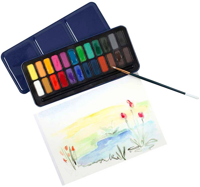 Набір акварельних фарб Creativ Company Watercolour Paint 24 кольори (5707167428443) - зображення 4