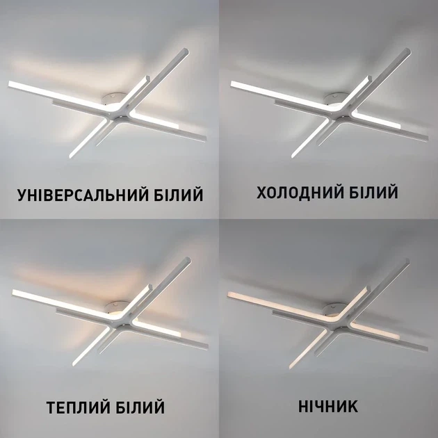 Управляемая светодиодная люстра ESTA 70 Вт 4L 770x60 мм Белый ESLLSE - изображение 3