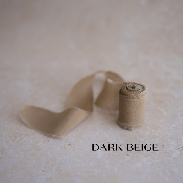 Стрічка для оформлення подарунків VTILENE батист 3 м, Dark beige, 1.5 см - зображення 2