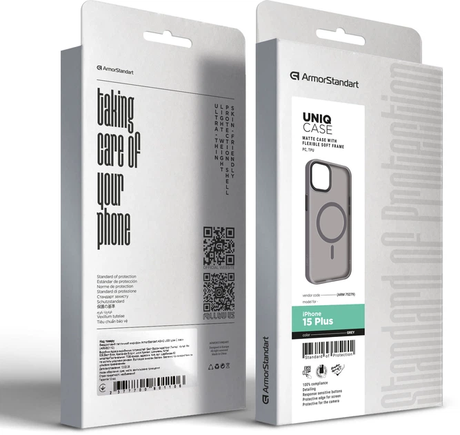 Чехол для смартфона ArmorStandart Uniq Magsafe для Apple iPhone 15 Plus Grey (ARM75279) - изображение 6