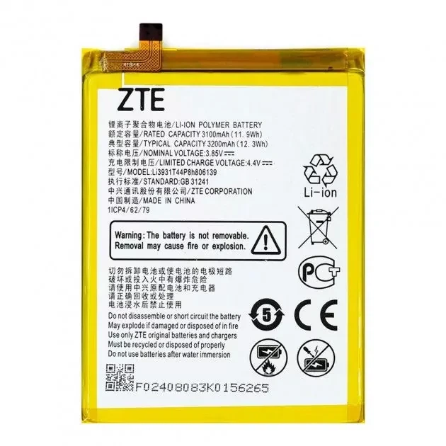 Акумулятор ZTE Blade A7 Vita, Blade A7 2020, Blade A7 2019, LI3931T44P8h806139 Original - Фото 1 Акумулятор ZTE Blade A7 Vita, Blade A7 2020, Blade A7 2019, LI3931T44P8h806139 Original - зображення 1