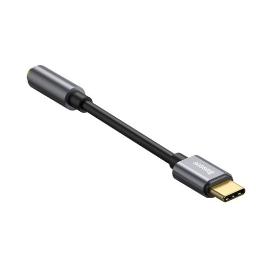 AUX-адаптер Baseus Type-C Male to 3.5mm Female Adapter L54 Deep сірий CATL54-0G - Фото 3 AUX-адаптер Baseus Type-C Male to 3.5mm Female Adapter L54 Deep сірий CATL54-0G - зображення 3