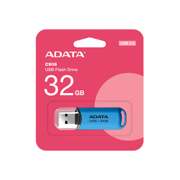 Флеш-накопичувач ADATA USB 2. 0 C906 32Gb Water блакитний - изображение 2