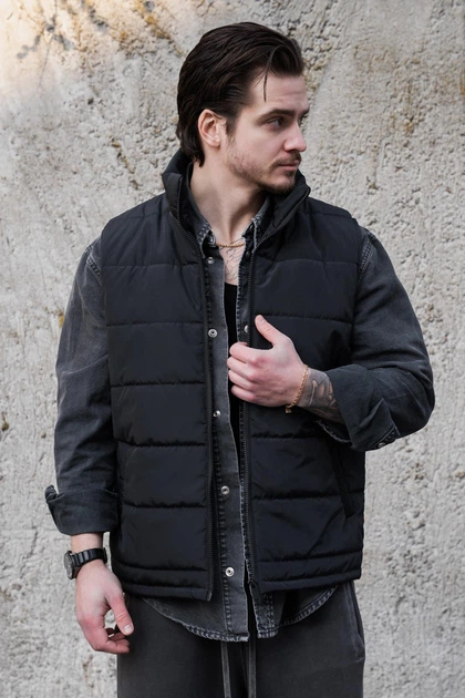 Чоловіча Легка Куртка Жилетка Безрукавка Стьобана Without Spice 2XL/3XL Black 585234292 - Фото 1 Чоловіча Легка Куртка Жилетка Безрукавка Стьобана Without Spice 2XL/3XL Black 585234292 - изображение 1
