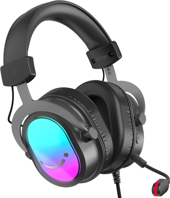 Наушники Fifine H16 7.1 Black RGB - Фото 3 Наушники Fifine H16 7.1 Black RGB - изображение 3