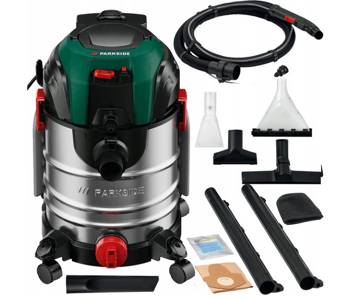 Промышленный моющий пылесос Parkside PWS 20 F5 (1600 Вт, 20 л, влажная/сухая уборка) - изображение 3