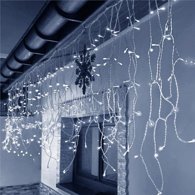 Гірлянда Springos Бурульки 500 LED з пультом (5907719412610) - зображення 9