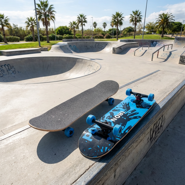 Скейтборд деревянный SP-Sport Skateboard Iron Hand 4411-3 размер 78х20см Black-Blue - изображение 5