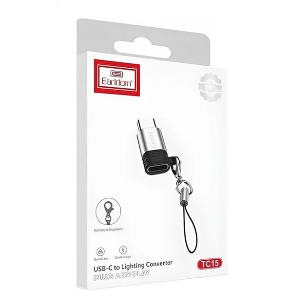 Adapter USB C To Lightning — Earldom ET-TC15 (776255) - Фото 2 Adapter USB C To Lightning — Earldom ET-TC15 (776255) - изображение 2
