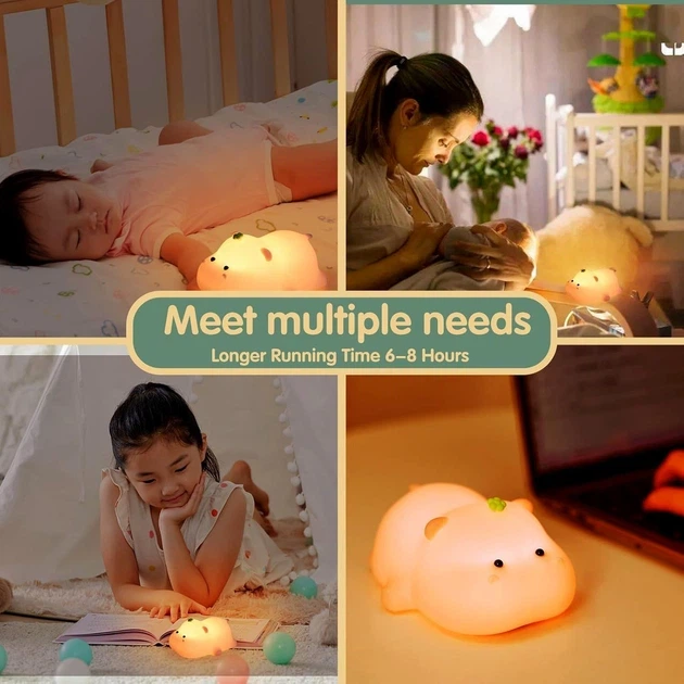 Нічний світильник Baby Hippo A002 LED декоративний (782936) - зображення 4