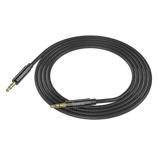 Cable AUX 3.5mm to 3.5mm (2m) — Hoco UPA19 Audio Cable — Black (785076) - Фото 2 Cable AUX 3.5mm to 3.5mm (2m) — Hoco UPA19 Audio Cable — Black (785076) - изображение 2