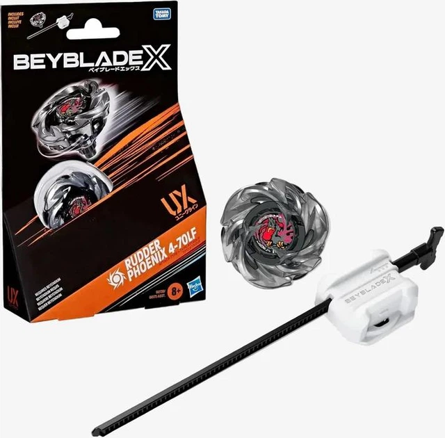Бейблейд з пусковим пристроєм Hasbro Beyblade X Rudder Phoenix 4-70LF UX (G2739) - Фото 1 Бейблейд з пусковим пристроєм Hasbro Beyblade X Rudder Phoenix 4-70LF UX (G2739) - зображення 1