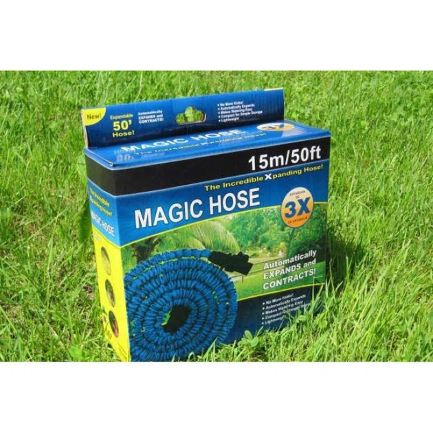 Шланг Magic Hose 15 метрів для поливу саду 400 г з розпилювачем Синій - зображення 6