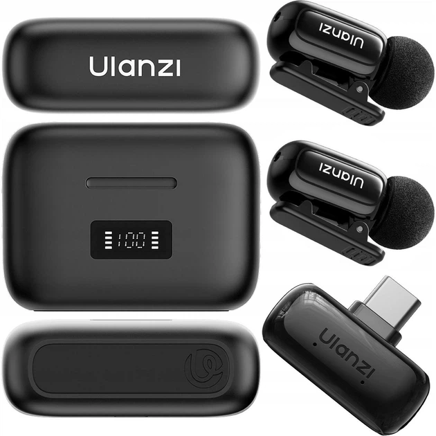 Беспроводная микрофонная система Ulanzi A200 Mini Mic dual-mic (Type-C) UV-A046 Black - изображение 7