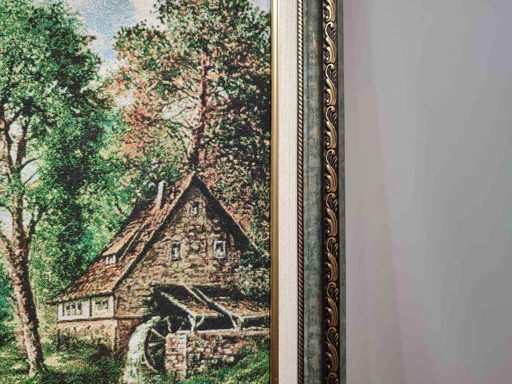 Картина гобеленовая в багетной раме Мельница 40x60см. №G360 - Фото 5 Картина гобеленовая в багетной раме Мельница 40x60см. №G360 - изображение 5