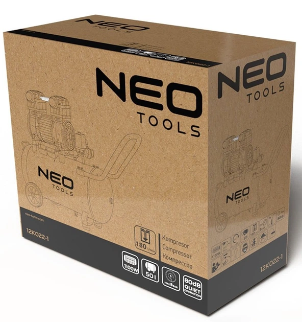 Kompresor bezolejowy NEO Tools 50 l 12K022-1 (5907558479638) - obraz 15