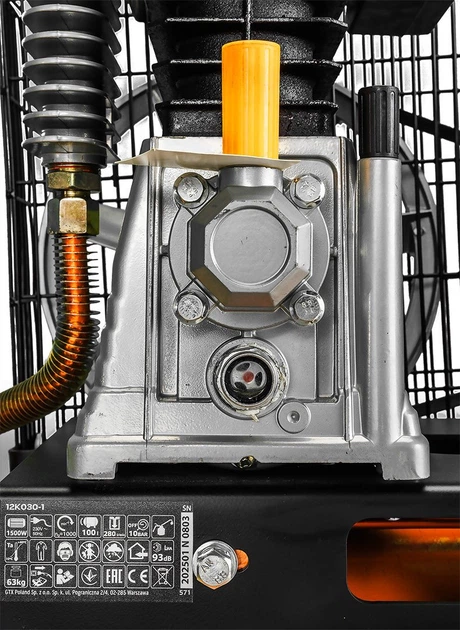 Масляний компресор NEO Tools 100 л 230 В 12K030-1 (5907558479645) - зображення 5
