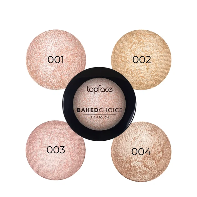Хайлайтер для лица запеченный TopFace Baked Choice Rich Touch Highlighter № 104 - изображение 4