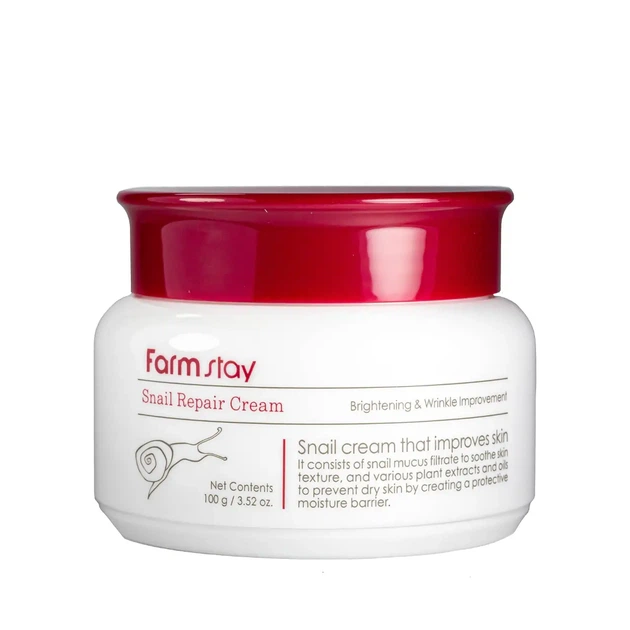 Крем для лица FarmStay Snail Repair Cream увлажняющий с муцином улитки 100 г - Фото 2 Крем для лица FarmStay Snail Repair Cream увлажняющий с муцином улитки 100 г - изображение 2