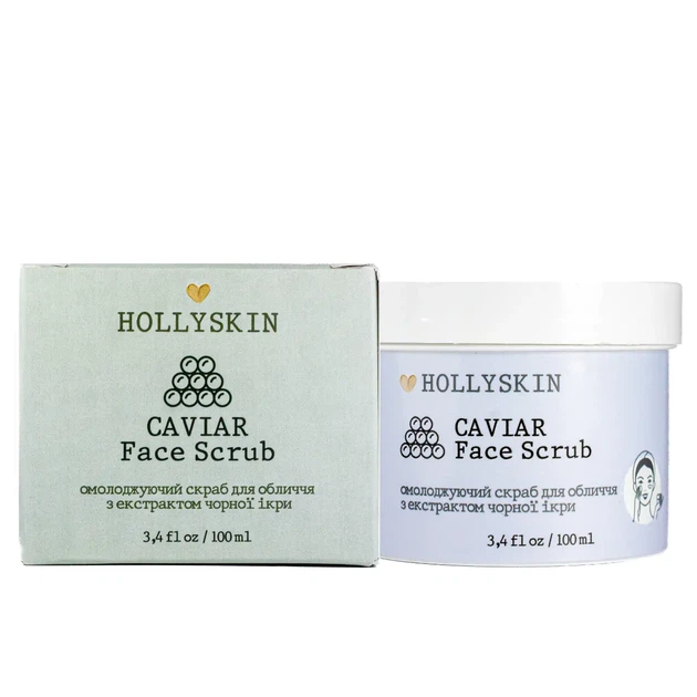 Скраб для обличчя Hollyskin Caviar Face Scrub з екстрактом чорної ікри 100 мл 0209h - Фото 3 Скраб для обличчя Hollyskin Caviar Face Scrub з екстрактом чорної ікри 100 мл 0209h - зображення 3