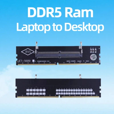 Конвертор Dynamode DDR5 Laptop SO-DIMM to Desktop DIMM RAM Memory (DM-DDR5-DIMM-Converter) - Фото 4 Конвертор Dynamode DDR5 Laptop SO-DIMM to Desktop DIMM RAM Memory (DM-DDR5-DIMM-Converter) - изображение 4
