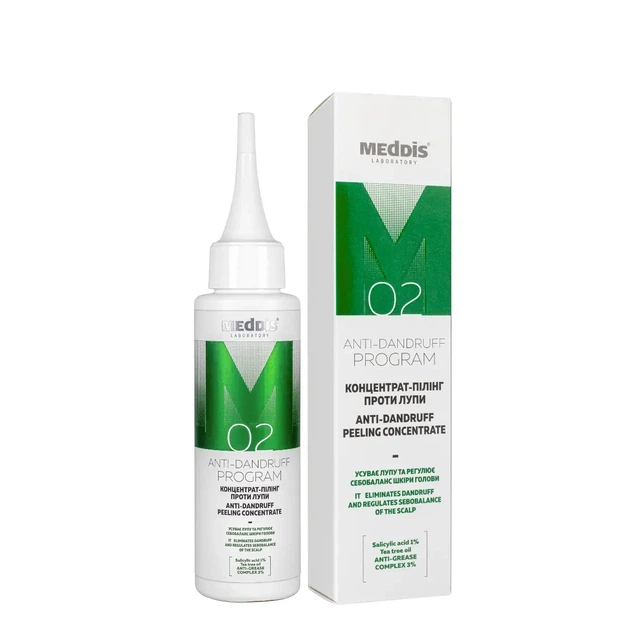 Концентрат-пилинг против перхоти Meddis Anti Dandruff, 100 мл - Фото 1 Концентрат-пилинг против перхоти Meddis Anti Dandruff, 100 мл - изображение 1
