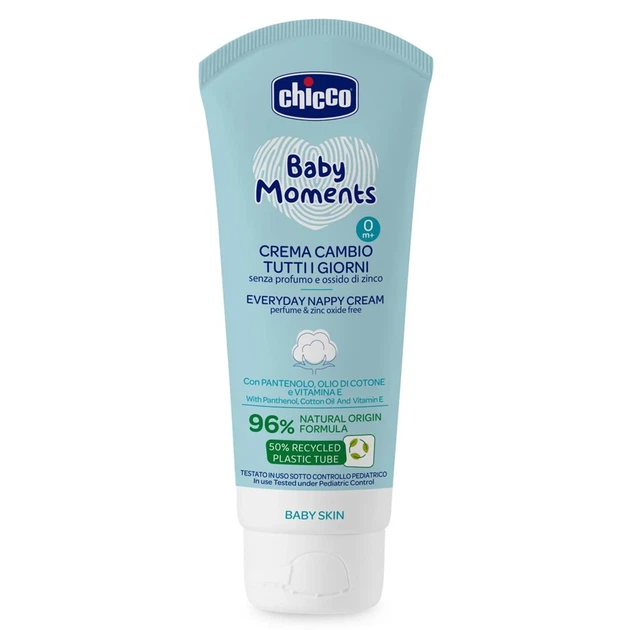 Крем защитный под подгузник с пантенолом Chicco Baby Moments, 100 мл - Фото 1 Крем защитный под подгузник с пантенолом Chicco Baby Moments, 100 мл - изображение 1
