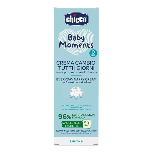 Крем защитный под подгузник с пантенолом Chicco Baby Moments, 100 мл - Фото 2 Крем защитный под подгузник с пантенолом Chicco Baby Moments, 100 мл - изображение 2