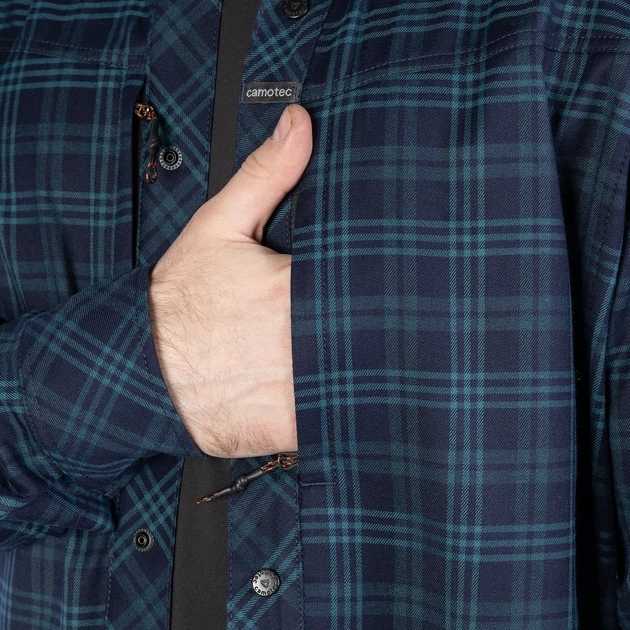 Рубашка Camotec "Тайфун" Teal/Navy (9581), 2XL - зображення 8