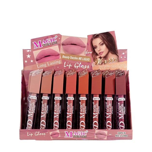 Набір помад для губ рідких матових Magic Your Life 5 D Beauty Dazzles Me Liquid, 24 штуки - Фото 1 Набір помад для губ рідких матових Magic Your Life 5 D Beauty Dazzles Me Liquid, 24 штуки - зображення 1