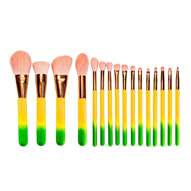 Набор кистей для макияжа Docolor Pineapple (16шт) DO-P1610 - Фото 2 Набор кистей для макияжа Docolor Pineapple (16шт) DO-P1610 - изображение 2