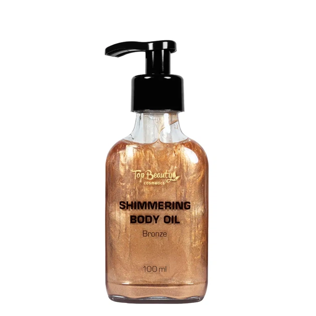 Суха олія для тіла з шимером Top Beauty Shimmering Body Oil 100 мл, Pink/Рожевий шиммер - зображення 2