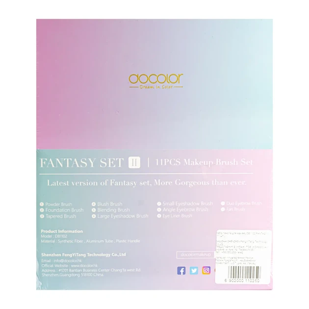 Набор кистей для макияжа Docolor Fantasy II Synthetic Brush Set 11 шт - Фото 3 Набор кистей для макияжа Docolor Fantasy II Synthetic Brush Set 11 шт - изображение 3