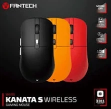 Беспроводная игровая мышь Fantech WG9S Kanata 12000DPI 2.4GHz желтая ABS пластик эргономичная - изображение 8